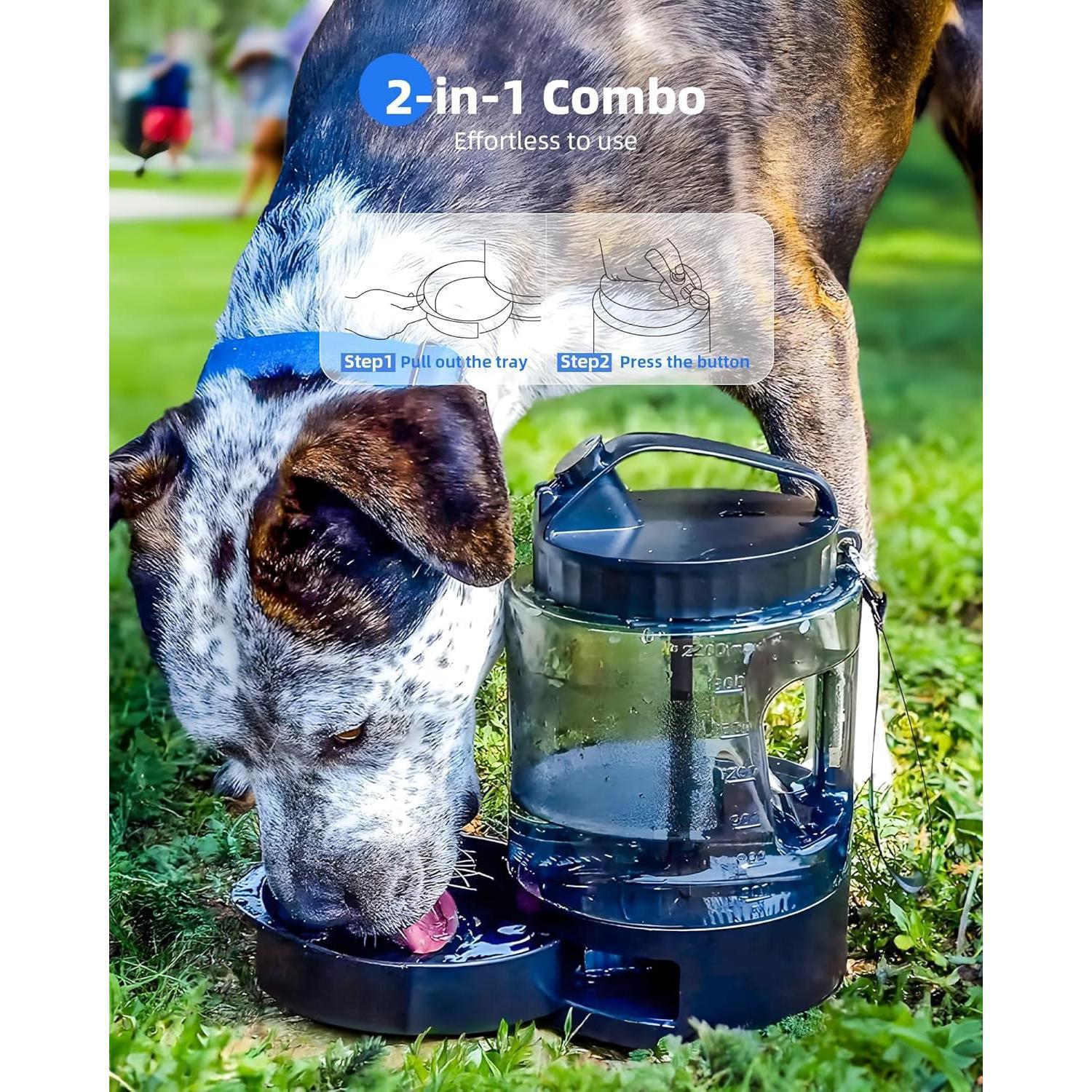 Lassot Portable Pull-out Water Bowl For Dogs, Large Capacity, Perfect For Camping, Hiking, Beach Trips, Road Trips, And Park Walks.